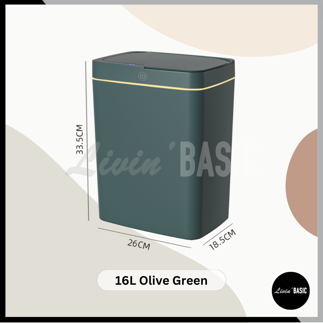 🌟SG INSTOCK🌟 16L Contactless Self Seal Sensor Bin with Lid Smart