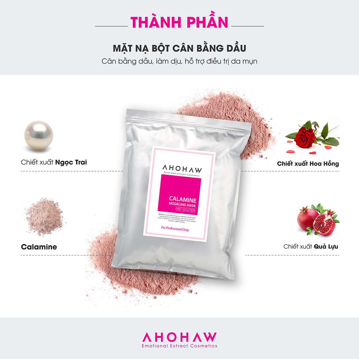 Mặt Nạ Bột Da Mụn Ahohwa Calamine Modeling Mask ( 1kg )