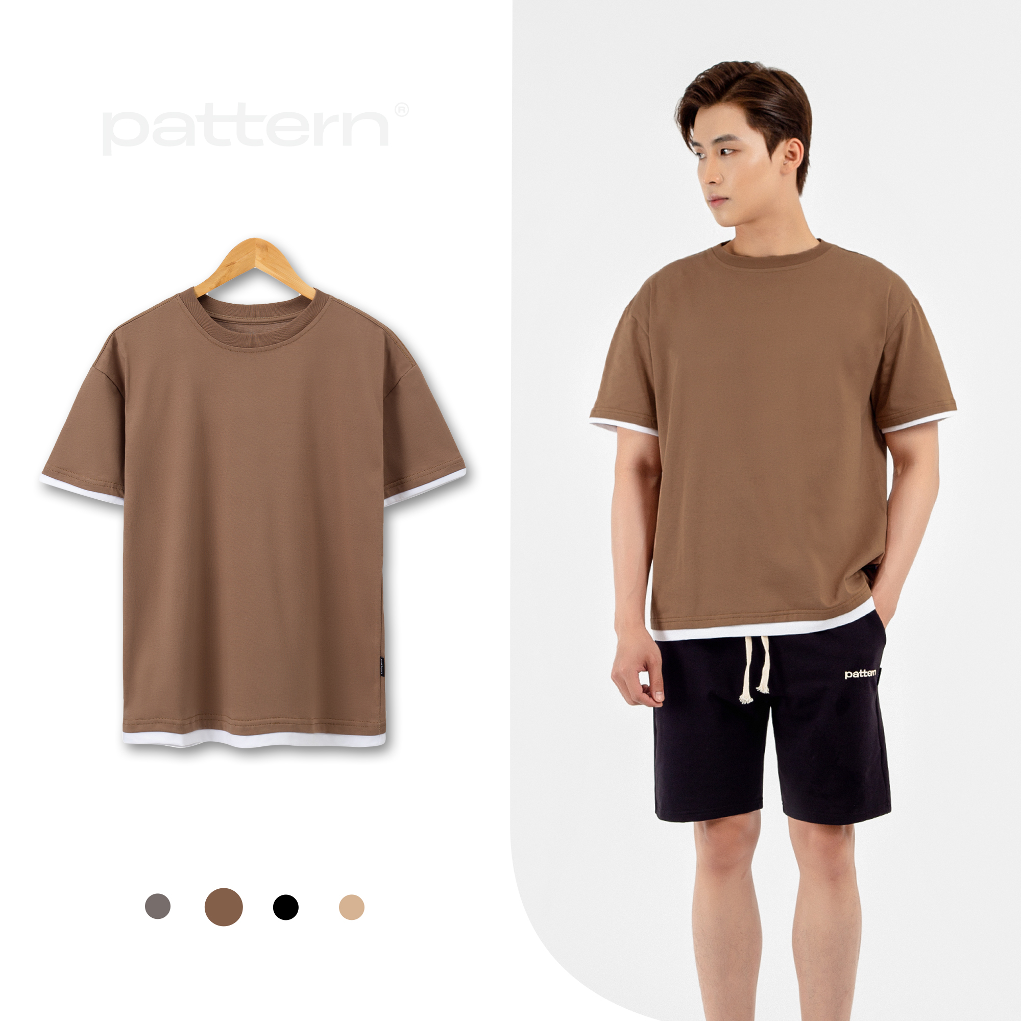 Áo phông Layer PATTERN THE 1992 Tshirt giả gấu