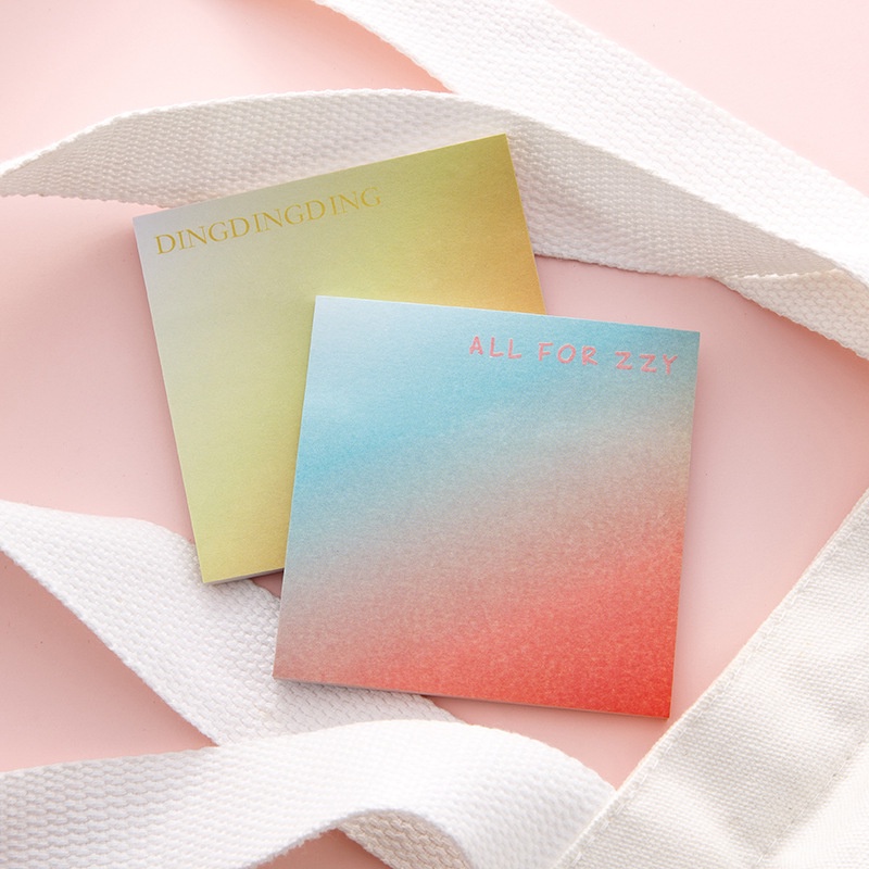Creative Rainbow Gradient Sticky Notes Student Notepad Guestbook Can Be Reused