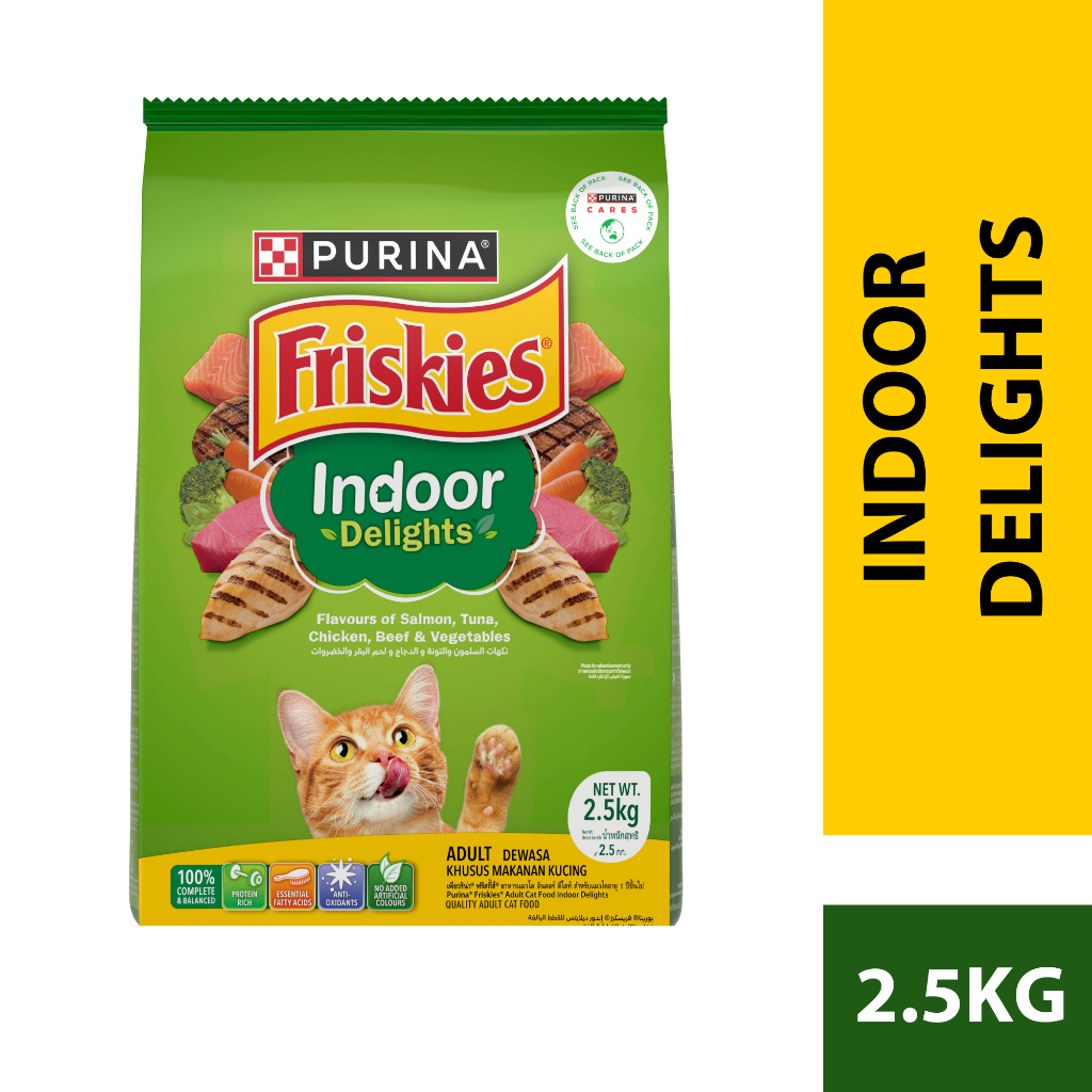 ♢FRISKIES® Indoor Delights (1 x 2.5kg Bag) | Adult Dry Cat Food Makanan ...