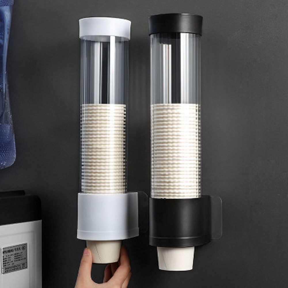 MO MO Cone or Flat Bottom Cups For Water Dispenser Dustproof Wall Mounted Plastic Cup Remover Cup Dispenser Cup Holder Storage Rack