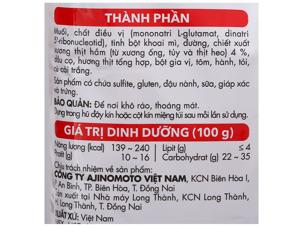 1/7 Hạt nêm vị heo Aji-ngon