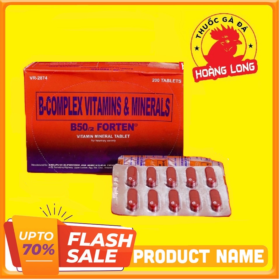 Combo 5 vĩ 50 viên b50/2 forten tăng cơ, nở khung xương, tăng nước máu