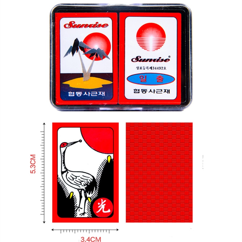 Korean Japanese PVC Waterproof Mahjong Gostop Go Stop Board Game Cards Popular Family Party Table Game Go-Stop Hanafuda Cards