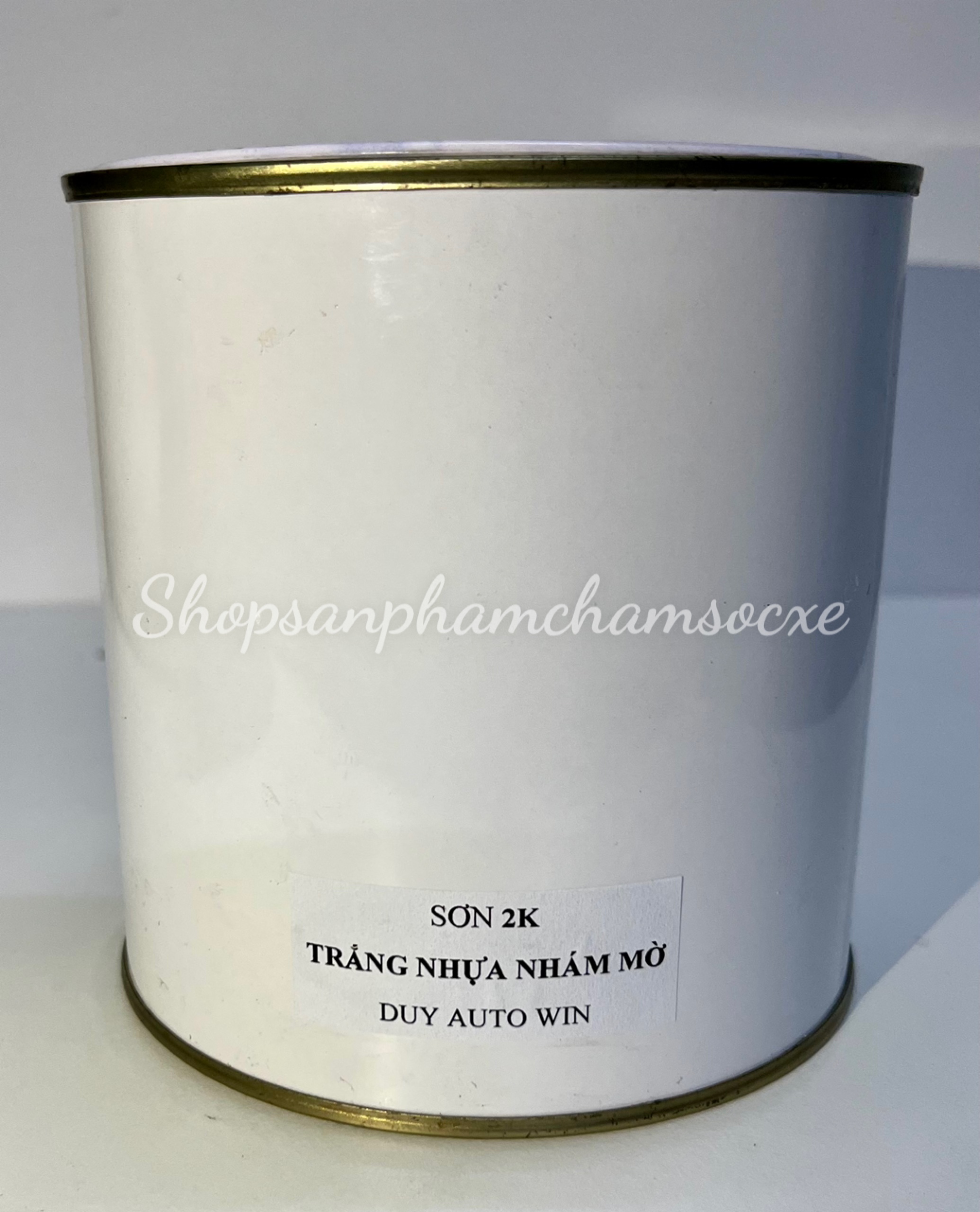 Trắng mờ nhựa nhám lon 1kg - Sơn mờ 2k