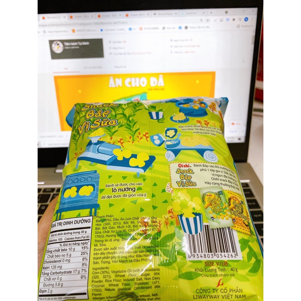 Bánh Snack Bắp vị sữa Oishi 40g