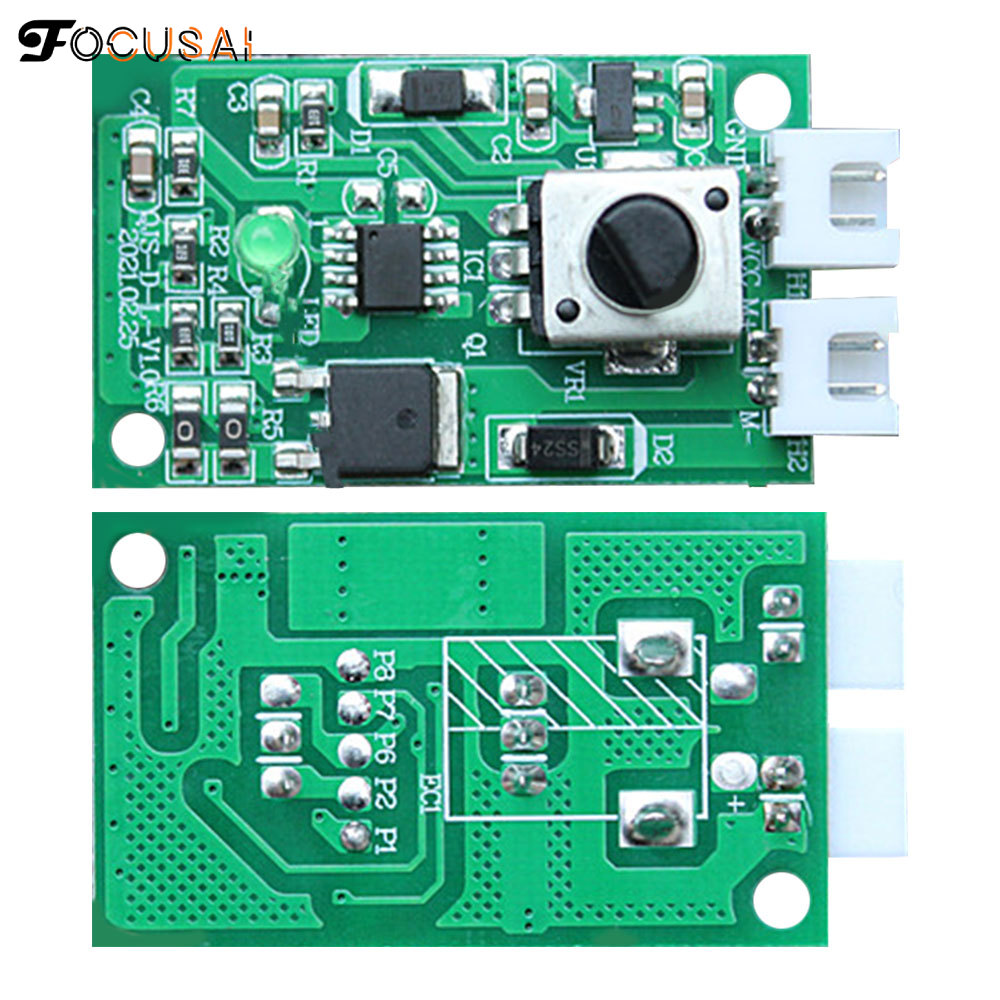 Focusai Tốc độ động cơ PWM một chiều điều khiển mô-đun DC7-12V tốc độ có thể điều chỉnh PWM điện tử thống đốc điều khiển quy định chuyển đổi 10A