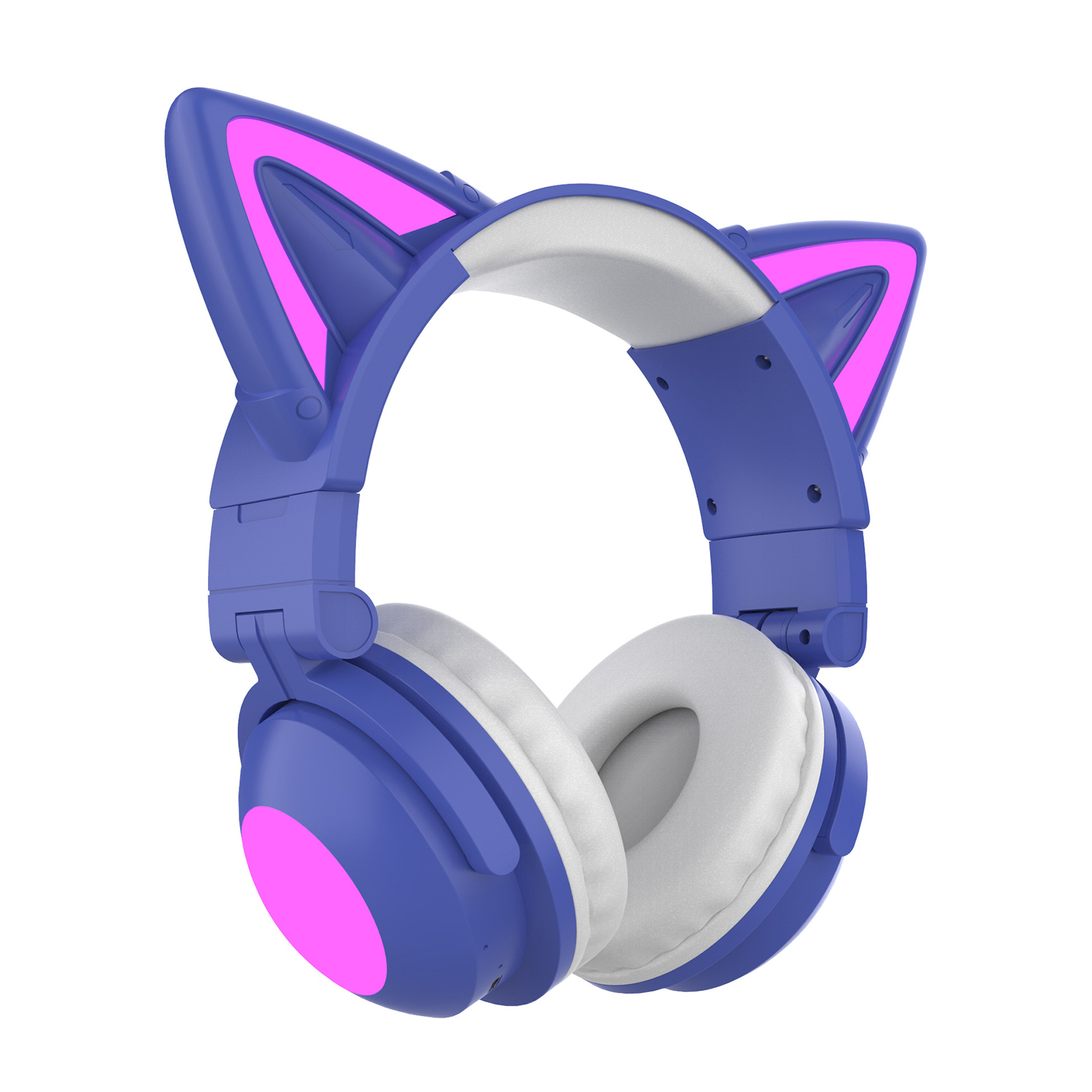 weilang Bluetooth-compatible Headphone Colorful Luminous Cat Ear Shape Stereo Music Wireless Gaming Headset for Mobile Phone