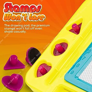 Children Cute Magnetic Magic Slate Toy With Sketching Shapes For Kids. 