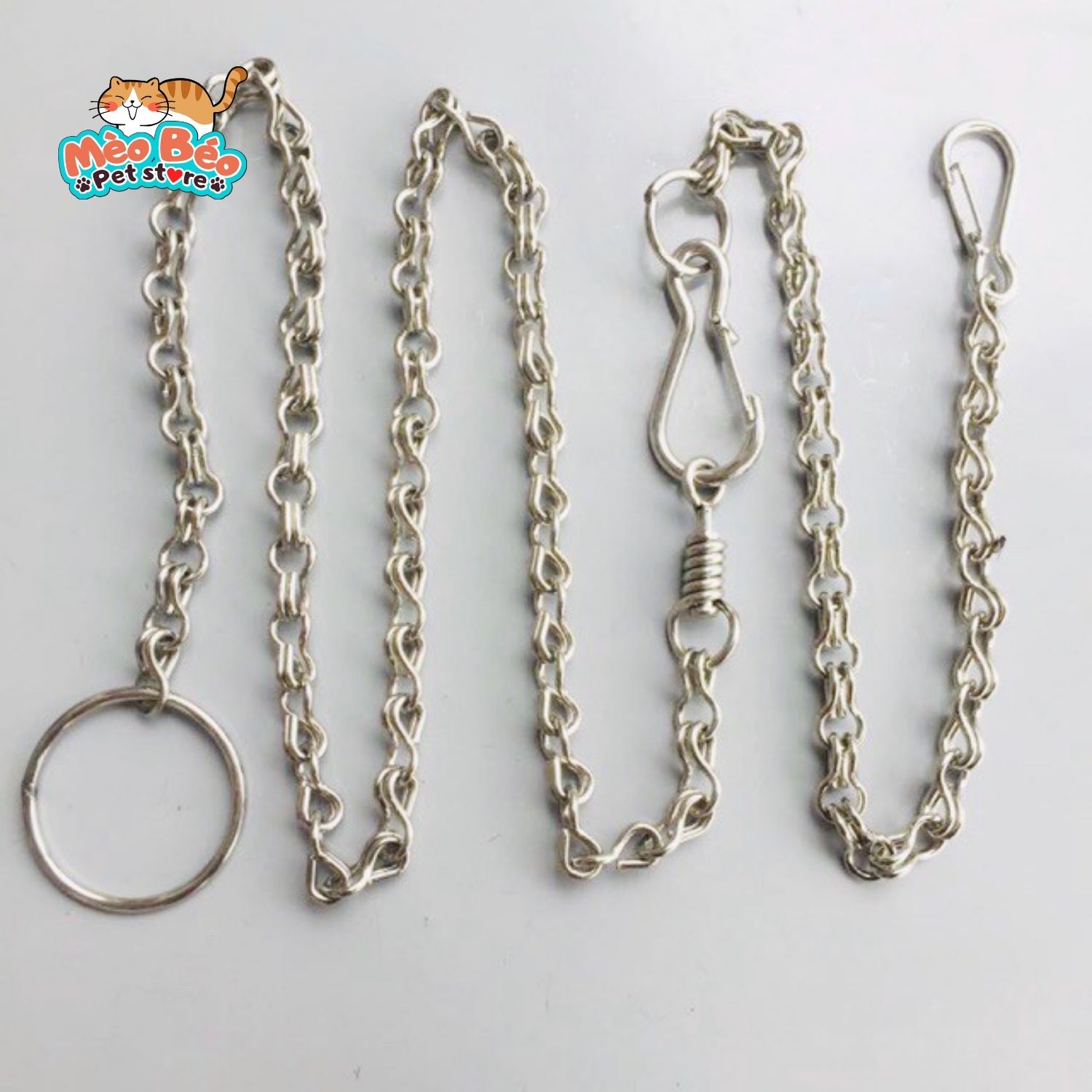 Dây xích inox cho chó mèo ( 4size)