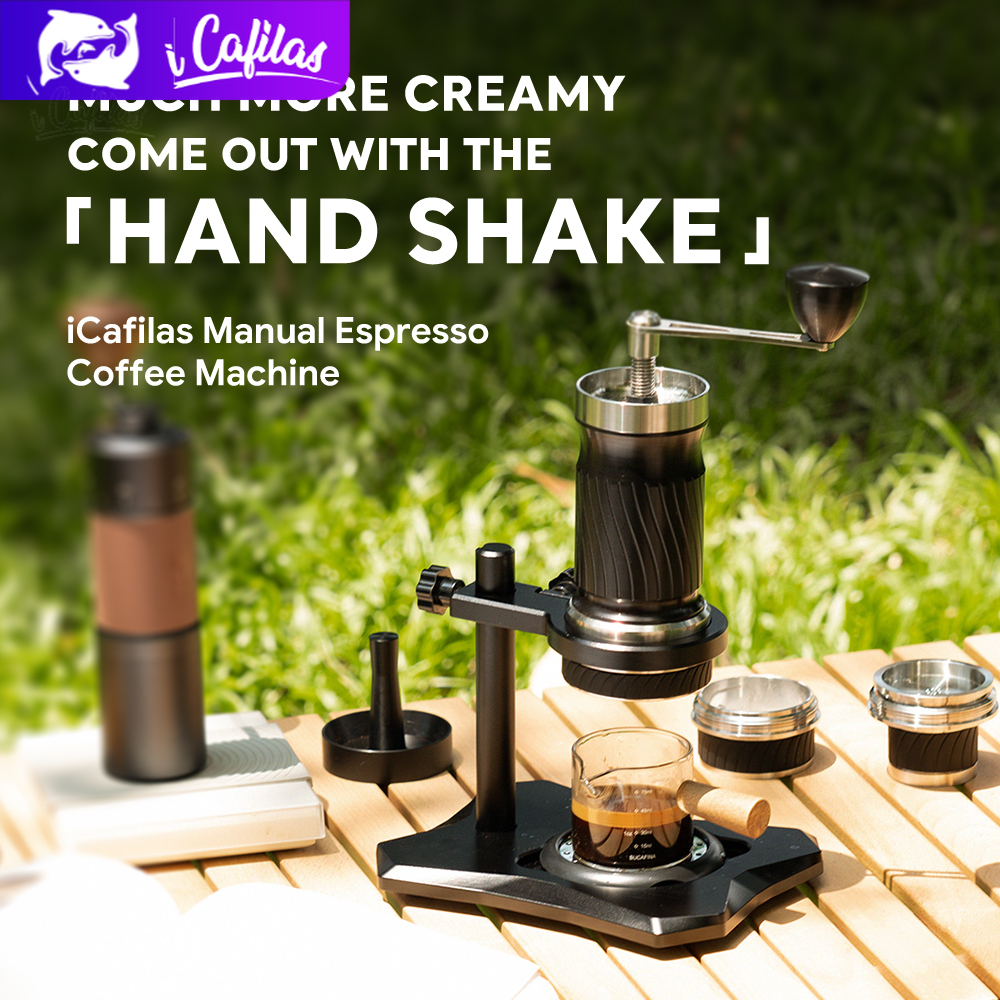 Hand shaking Italian espresso machine 2in1 stainless steel screw  progressive highpressure manual espresso machine outdoor travel - AliExpress