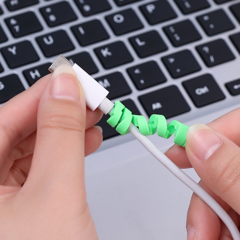 1/12PCS Cable Protector Universal Data Cord Spiral Winder Organizer Cover for Iphone USB Charge Cable Cord Protector Accessory
