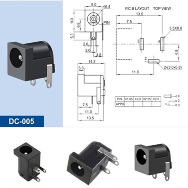 combo 10 Chân jack sạc DC cái 5.5*2.1 DC005