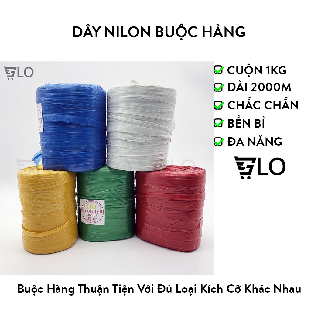 Dây nilong buộc hàng, gói hàng, dây tải dứa cuộn 1kg dài 2000m