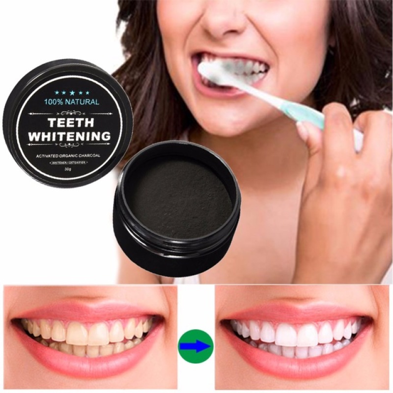 Bột tẩy trắng răng than tre Teeth whitening 30g