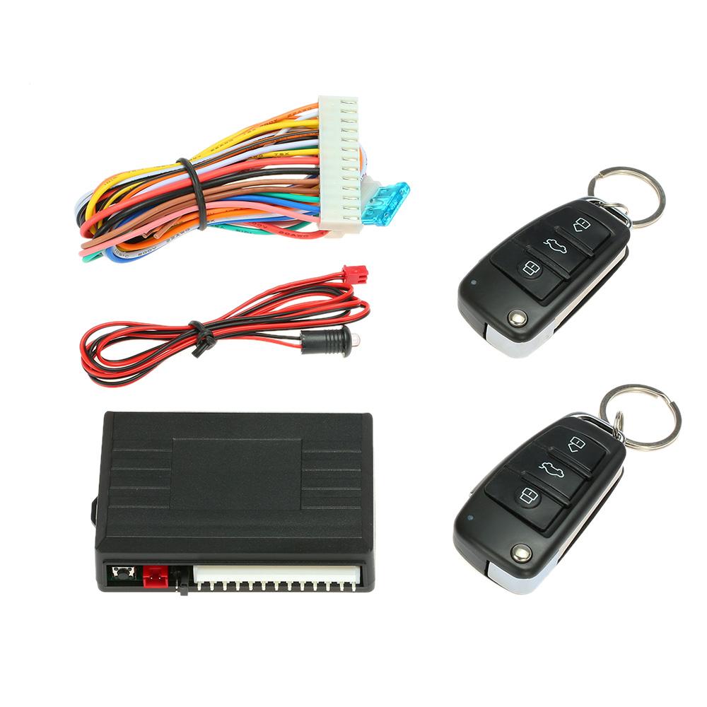 Universal Car Door Lock Keyless Entry with Trunk Release Button Remote Central Locking Kit for Audi Style