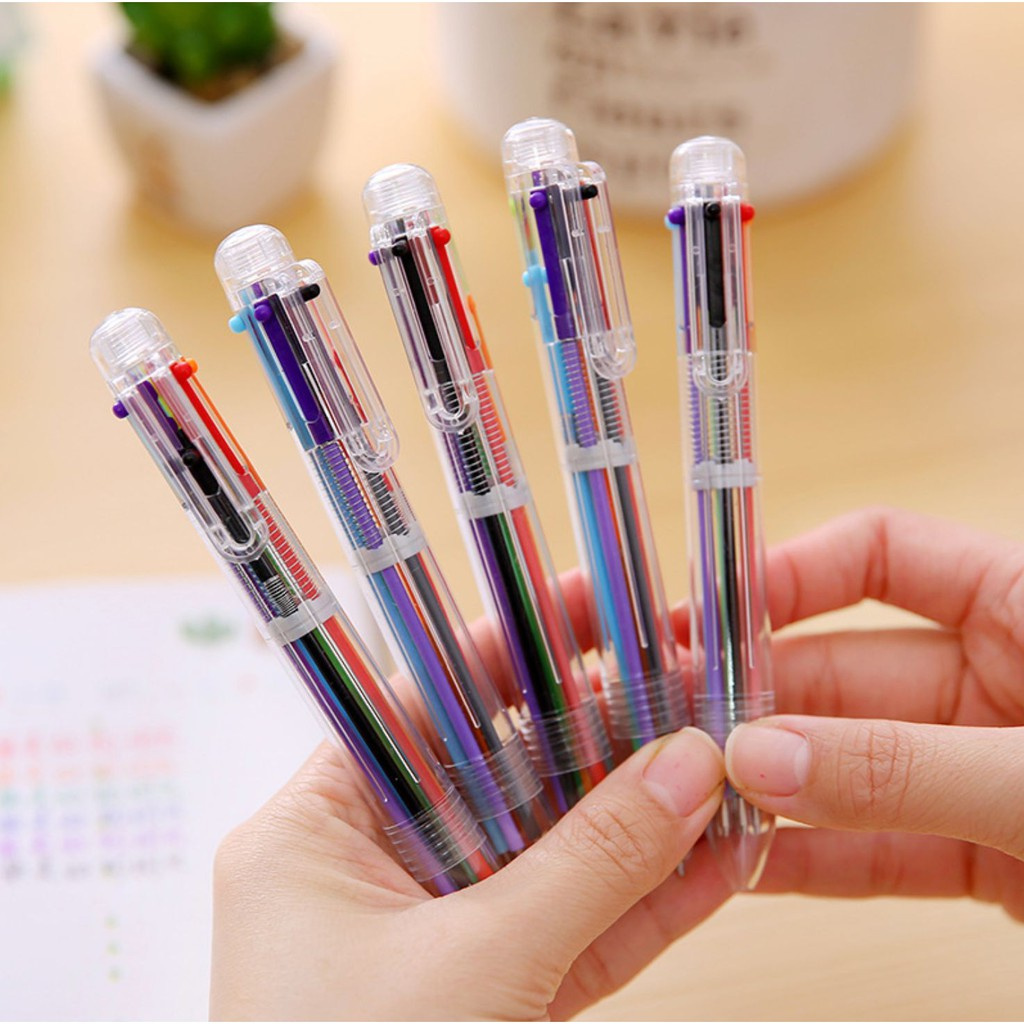 Bút bi 6 trong 1, bút bi có 6 màu khác nhau rất tiện lợi