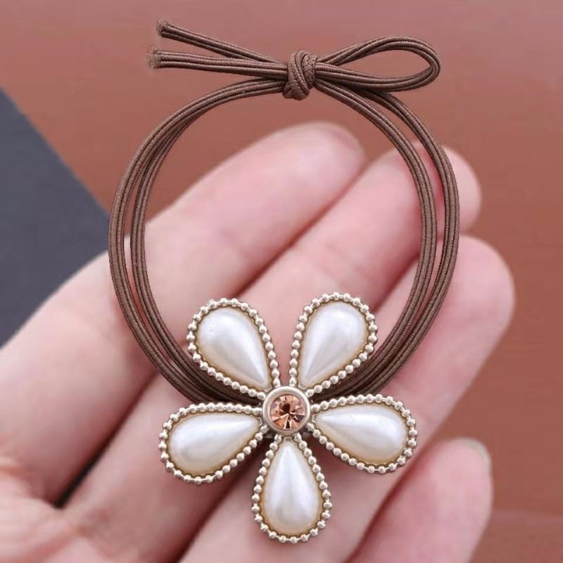 Cột tóc hoa đính đá phong cách Hàn - Cột chùm pha lê