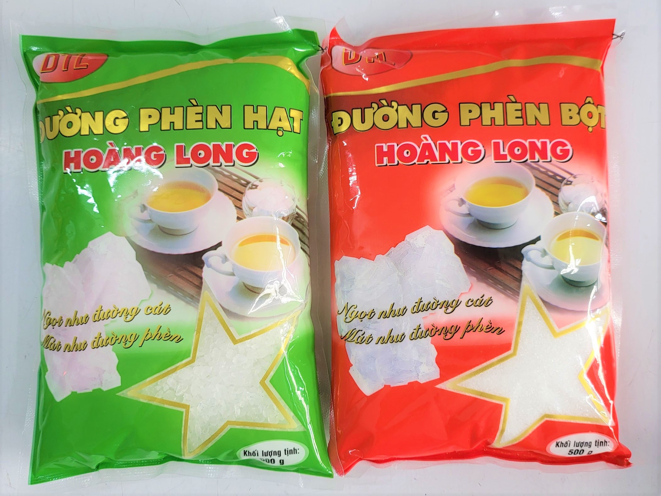 [Túi XANH 500g] ĐƯỜNG PHÈN HẠT [VN] HOÀNG LONG Rock Sugar