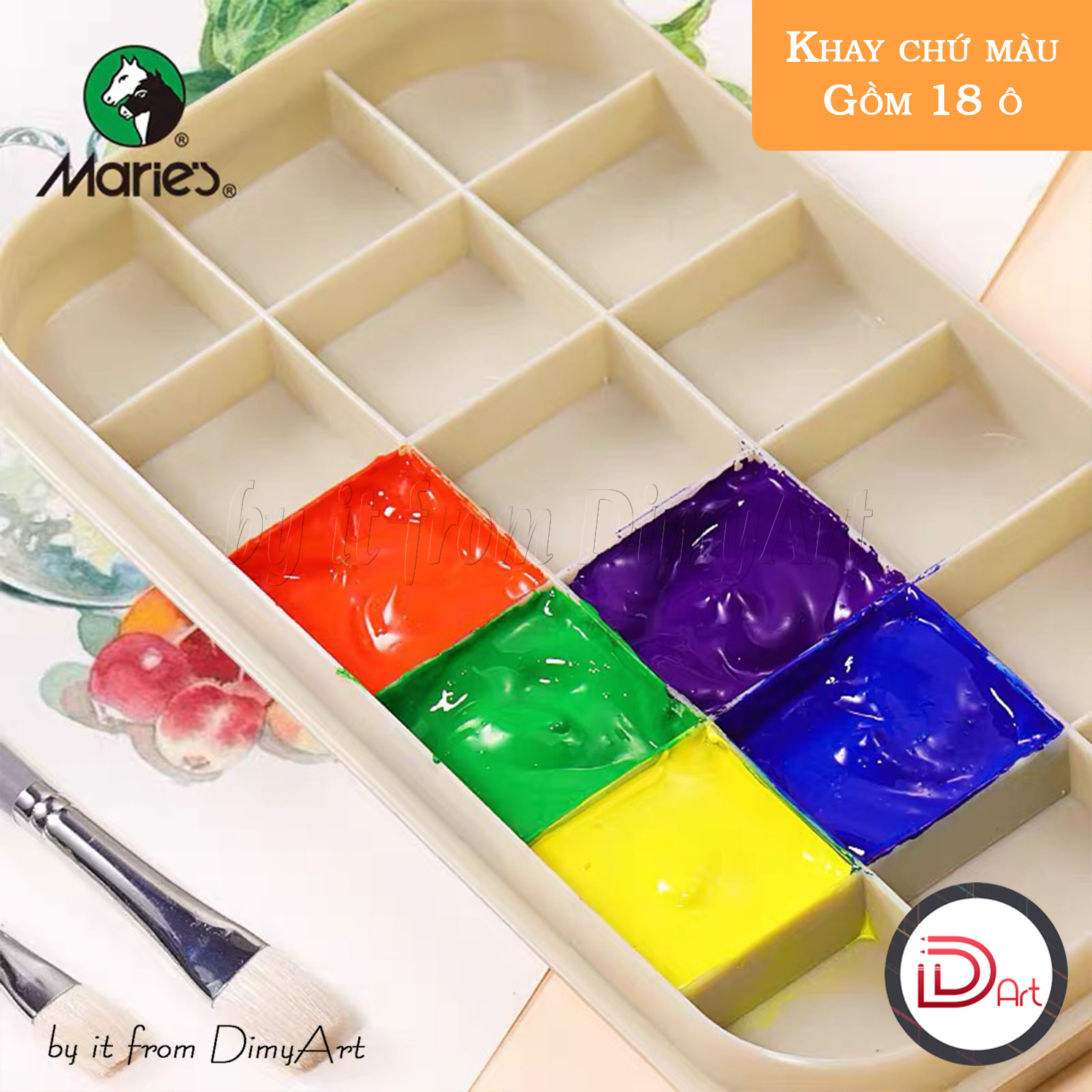 Xô rửa cọ vẽ đa năng MARIE's