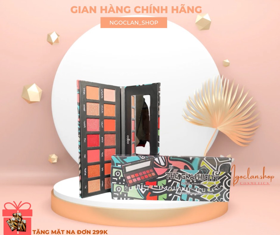 Bảng phấn mắt 14 màu odbo thái lan