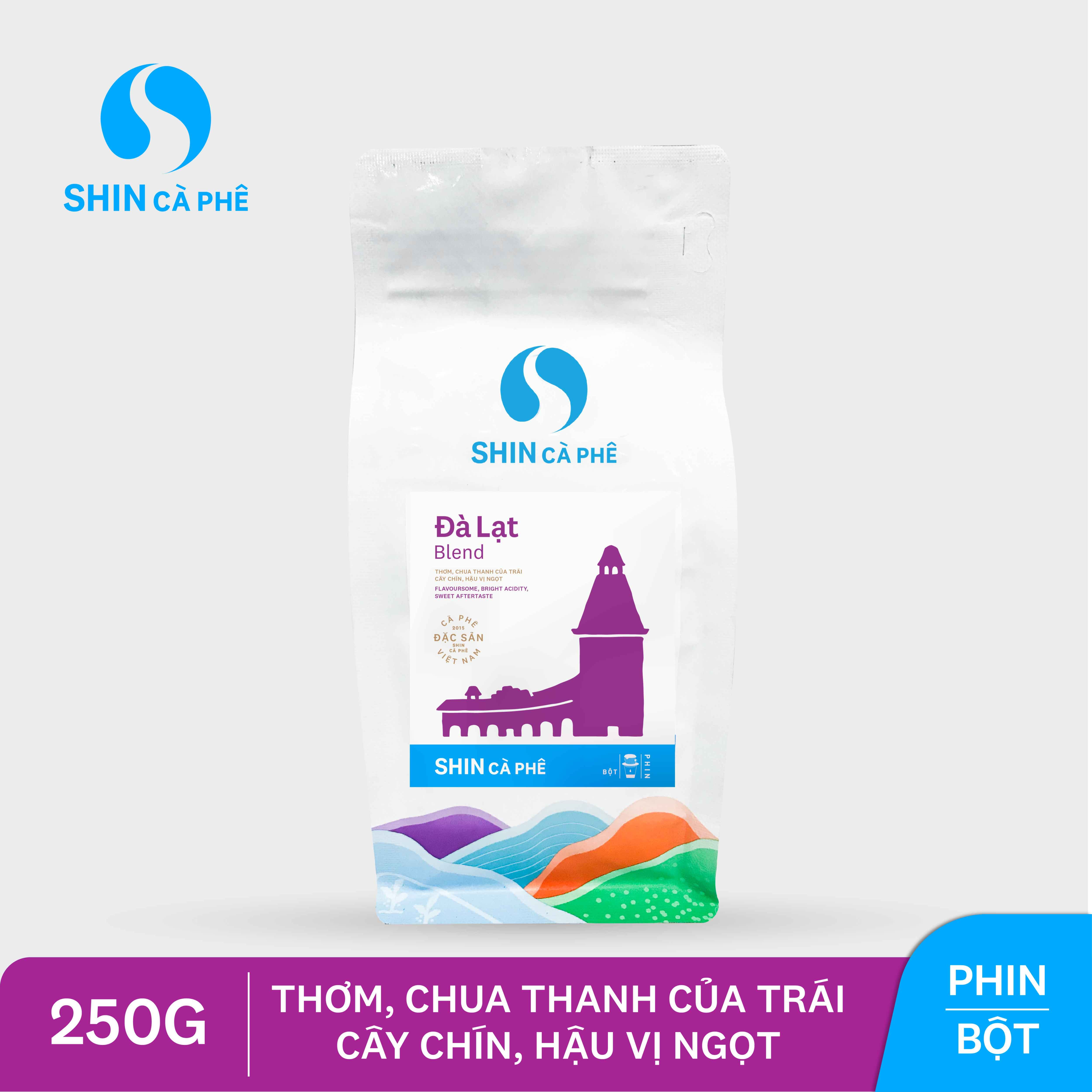 Cà phê đặc sản pha phin SHIN Cà Phê - Đà Lạt Blend 250g bột