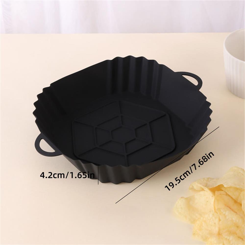 【Free-delivery】 1 set Air Fryer Pot Tray With Handle, Square Air Fryer Baking Pan, Reusable Air Fryer Liner For Kitchen Baking.