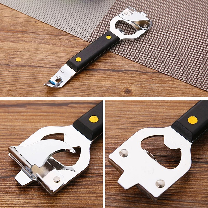 Can Opener Adjustable Stainless Steel Non-Slip Multifunction Manual Jar Bottle Opener Gadget Home Gadgets Accessories.