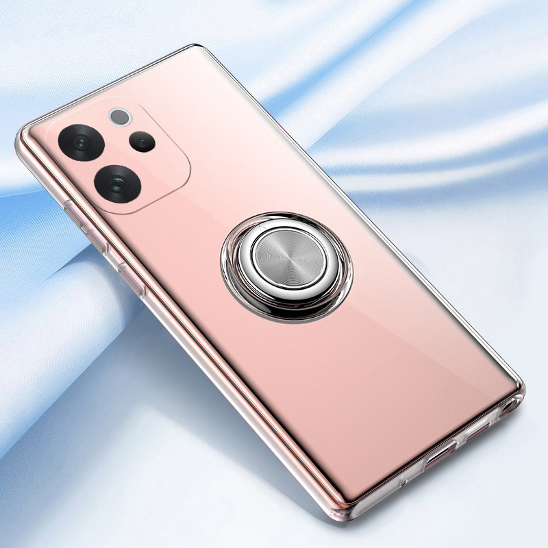 Phone case For VIVO V70 Back cover Ring Holder Phone Case Ultra Thin Transparent Car Navigation Silicone Clear Cases For Vivo V70 Cover cases.