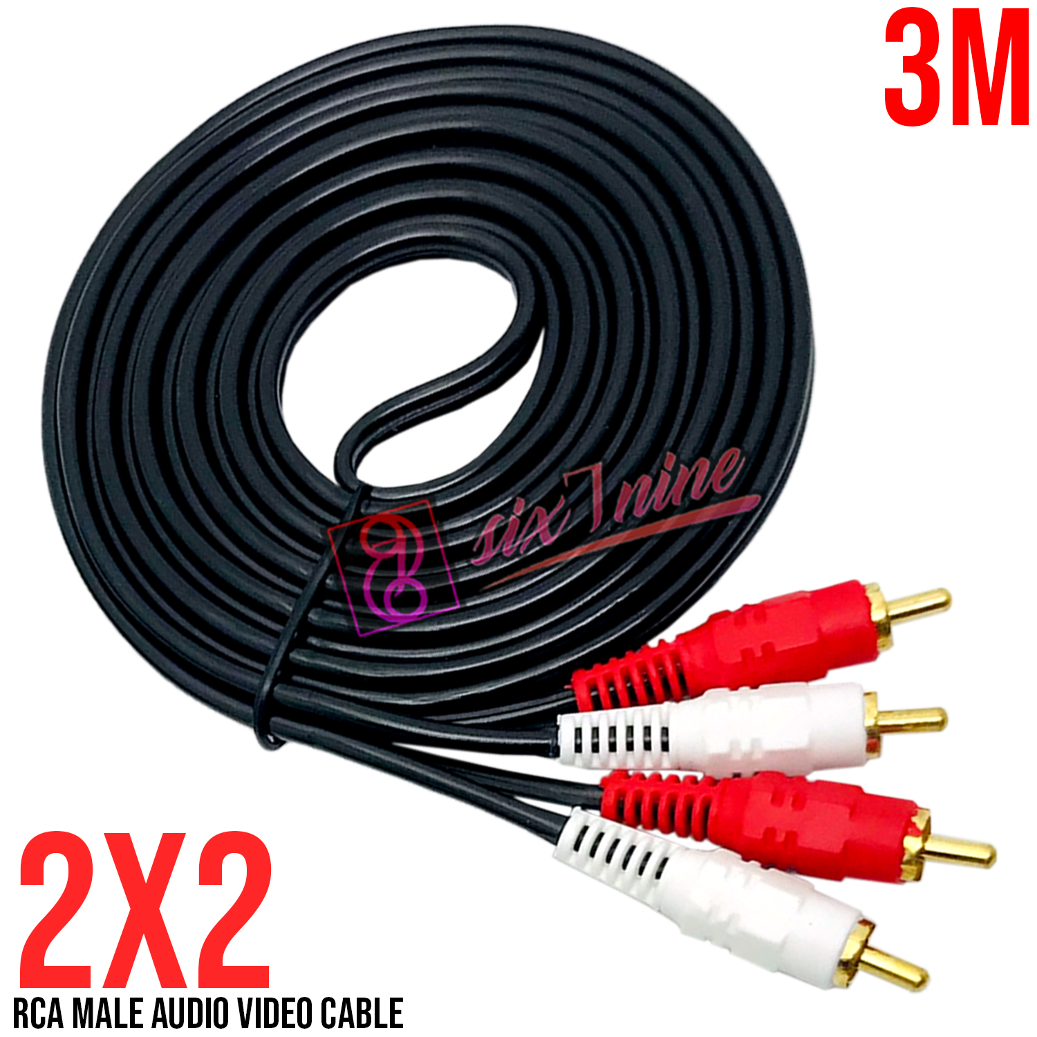 3M 2X2 RCA Audio/Video High Grade Cable Heavy Duty Lazada PH