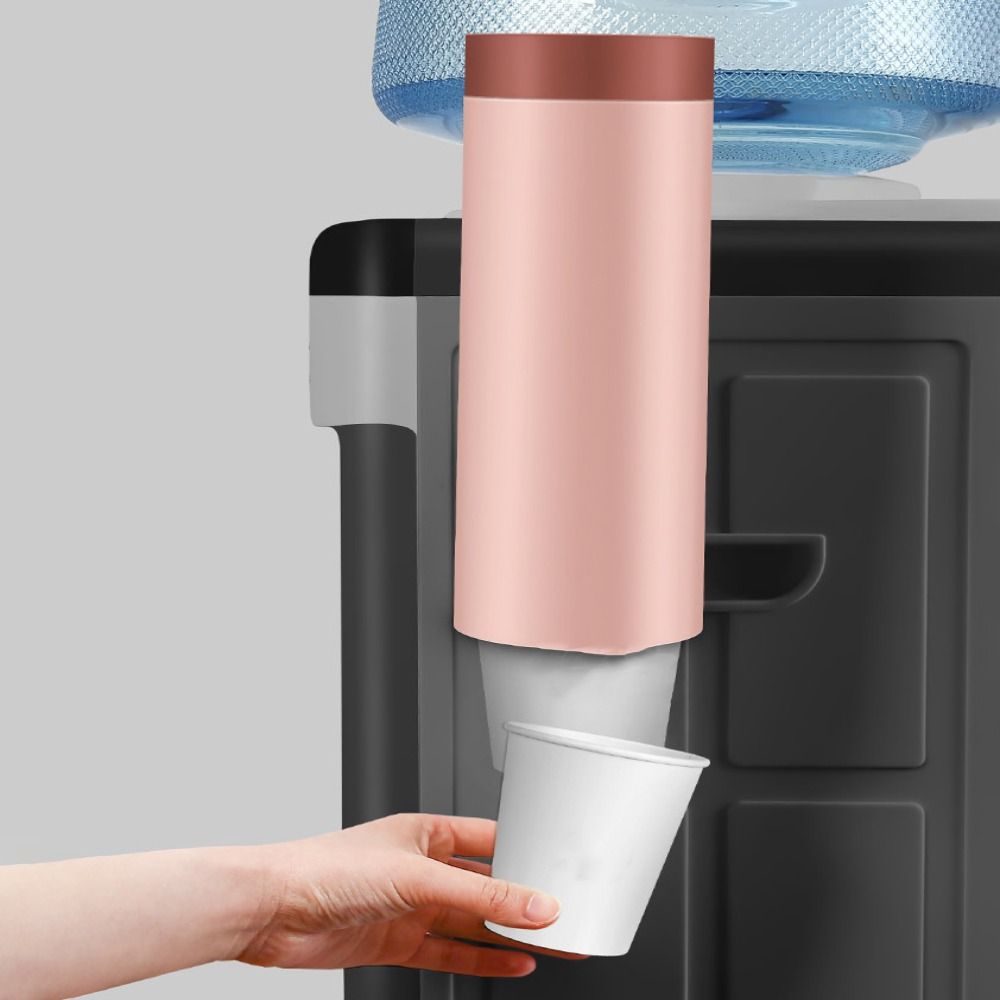 MEIPINGO Plastic Nordic Style Wall Mounted Automatic Pull Type Disposable Paper Cup Dispenser Cup Holder Cup Container Storage Rack