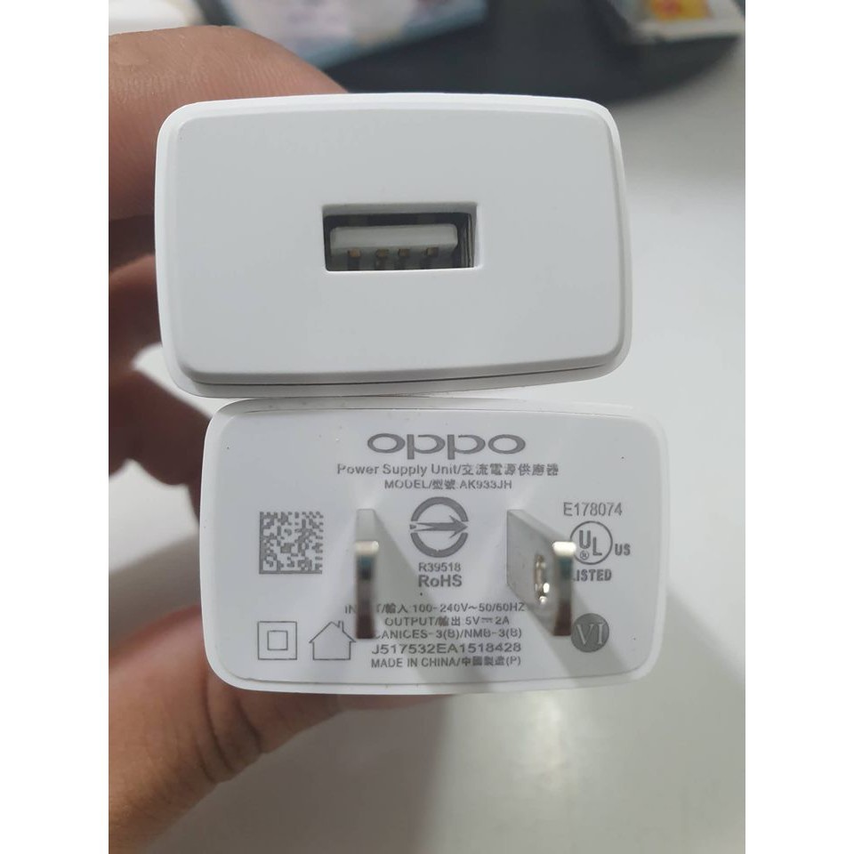 CỦ SẠC DÀNH CHO OPPO 933 2A (F5) ZIN, SẠC NHANH