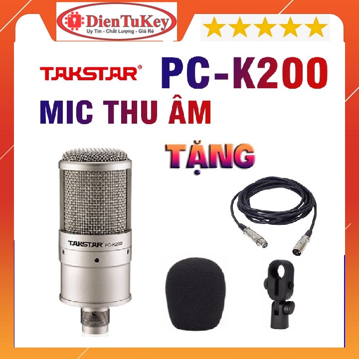 Mic thu âm livestream Takstar PC-K200 chuyên nghiệp 1 năm