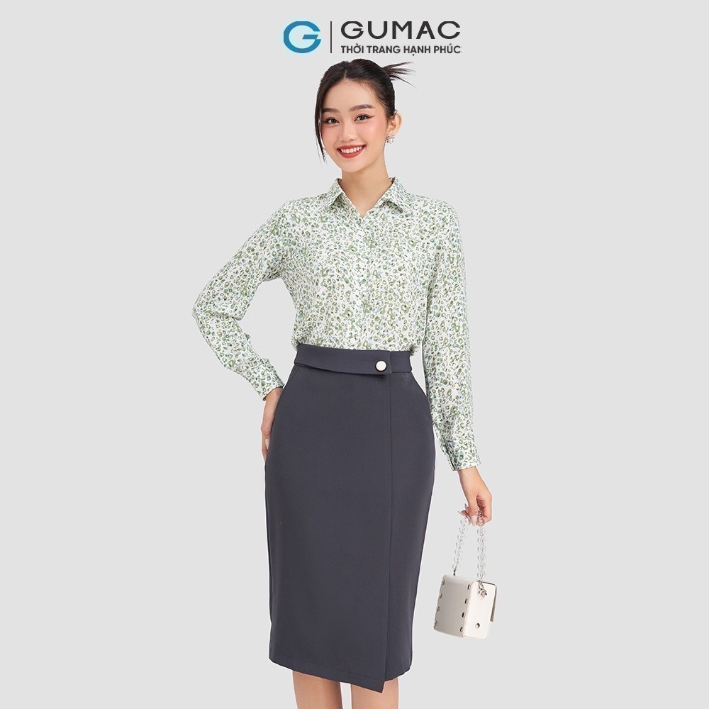 [15 - 17.6 |Voucher 8-15%] Váy bút chì vạt đắp GUMAC VD03001