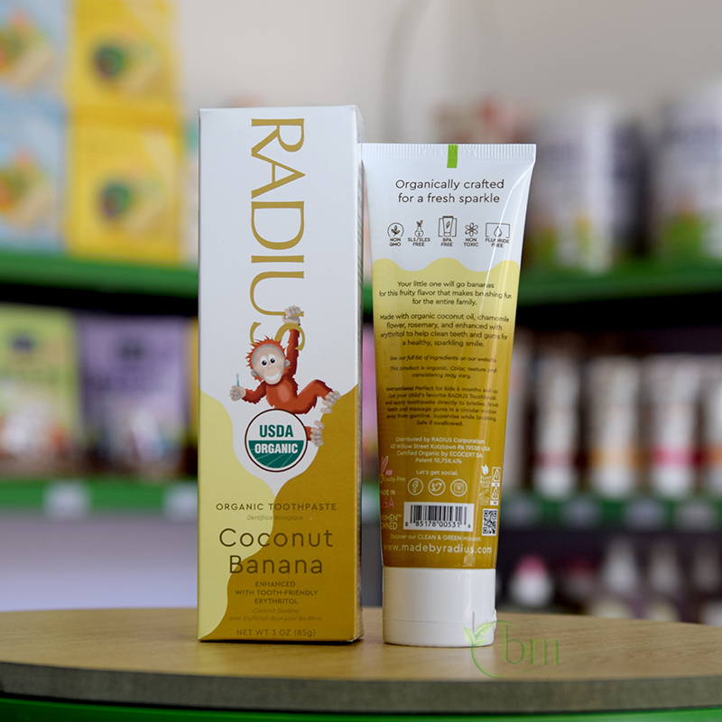 Kem đánh răng hữu cơ nhiều vị Radius 85gr
