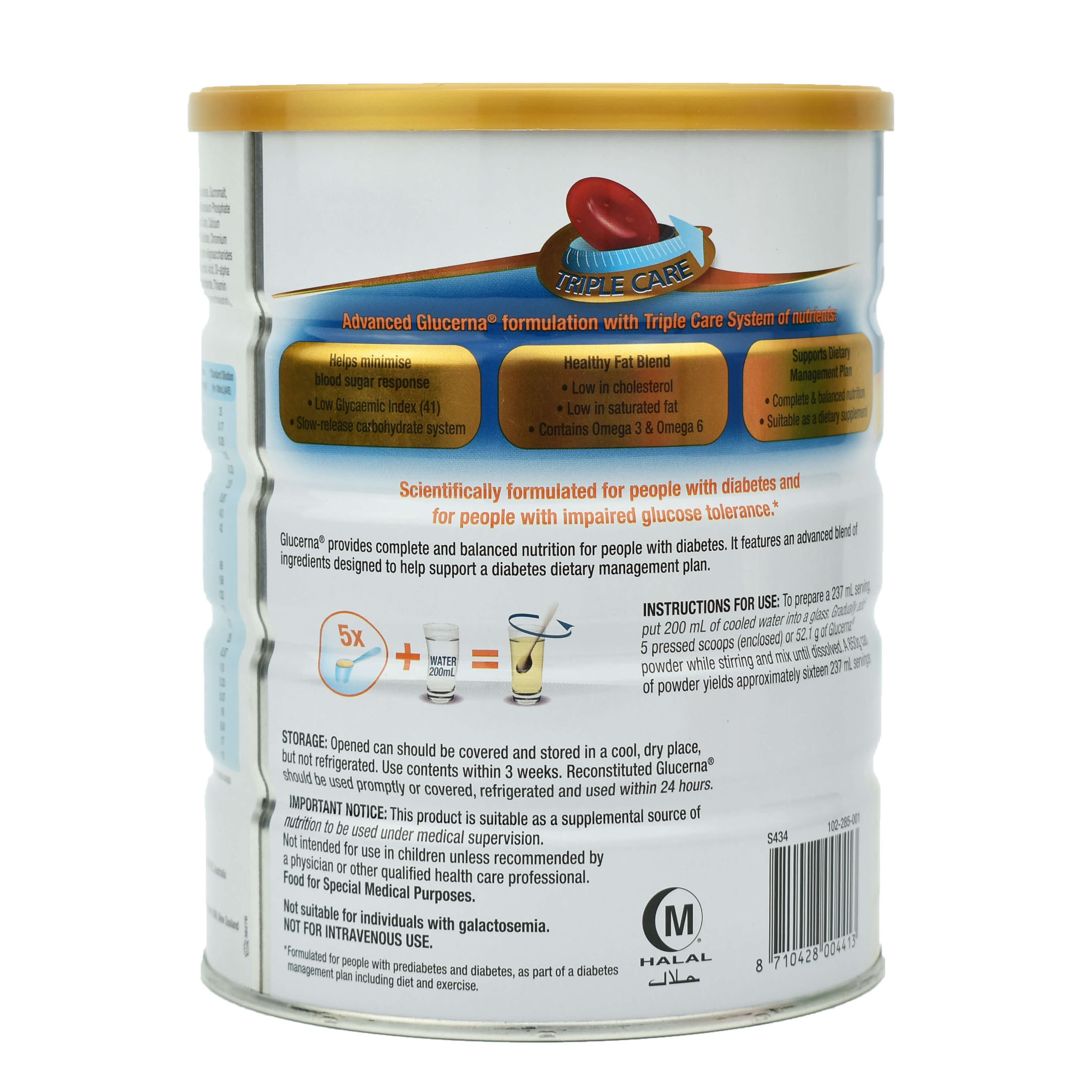 Sữa Bột Giành Cho Người Tiểu Đường Glucerna Úc 850g [Date Mới 2023]