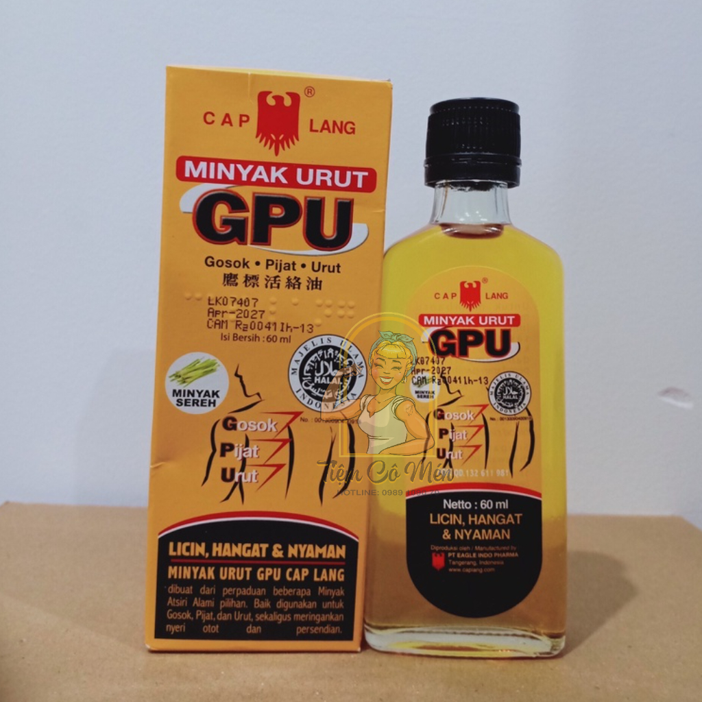 Dầu xoa bóp MINYAK URUT GPU 60ml chính hãng