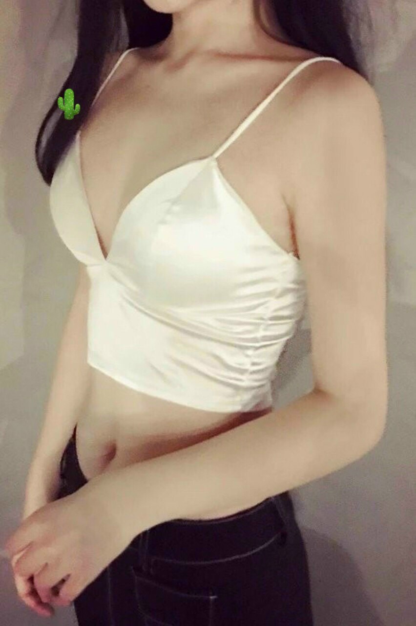 Áo Bra Hai Dây Cúp Ngực Hở Lưng Satin Lụa Cực Đẹp TTPK0349