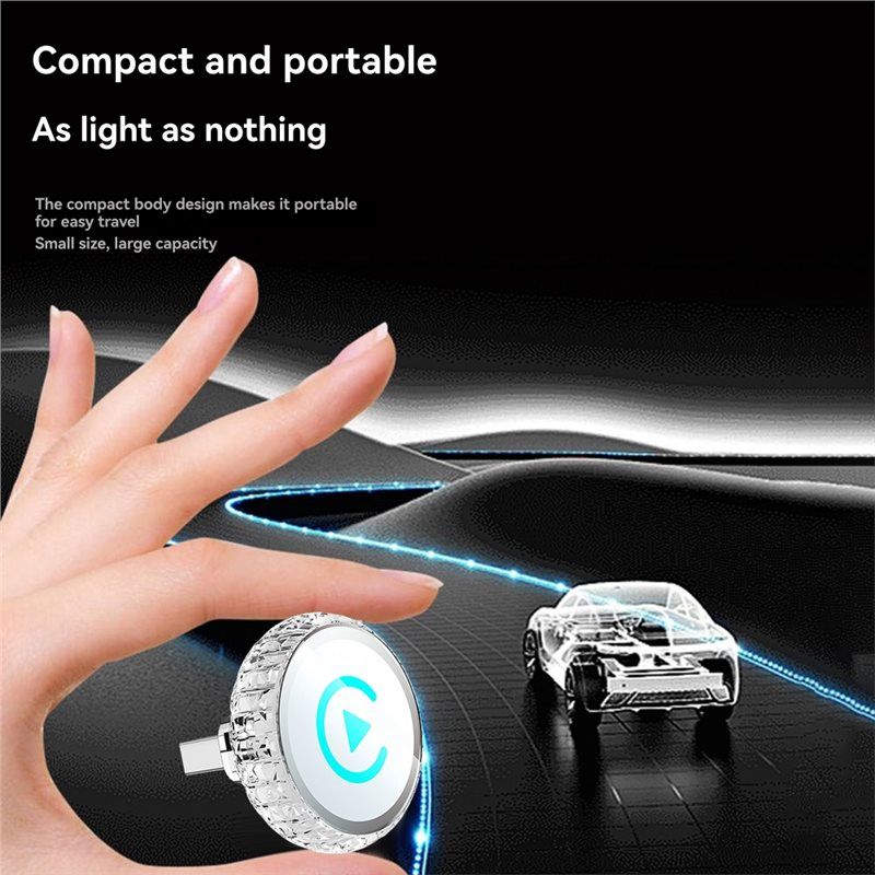 Plug Play 2IN1 Wireless CarPlay Android Auto BT+ WIFI USB Dongle Adapter Mini Smart AI Box Converter.