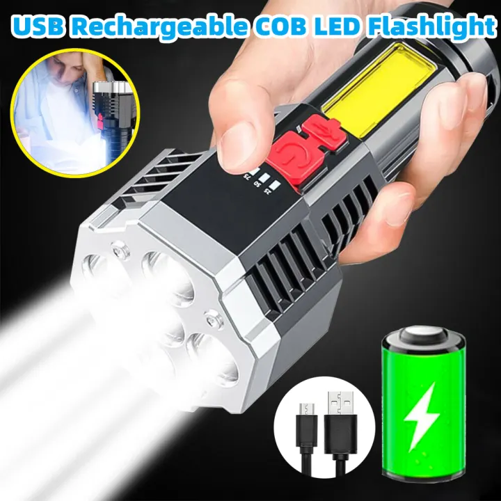 【Ship from Manila】5 LED Super Bright Flashlight Rechargeable Outdoor