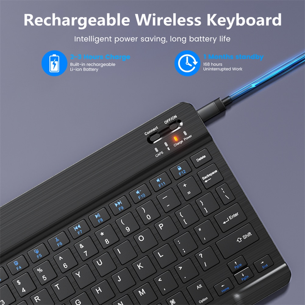 Bluetooth Wireless Keyboard Mouse For Android IOS Samsung Xiaomi Tablet For iPad Air Pro Mini Russian Korean Keyboard