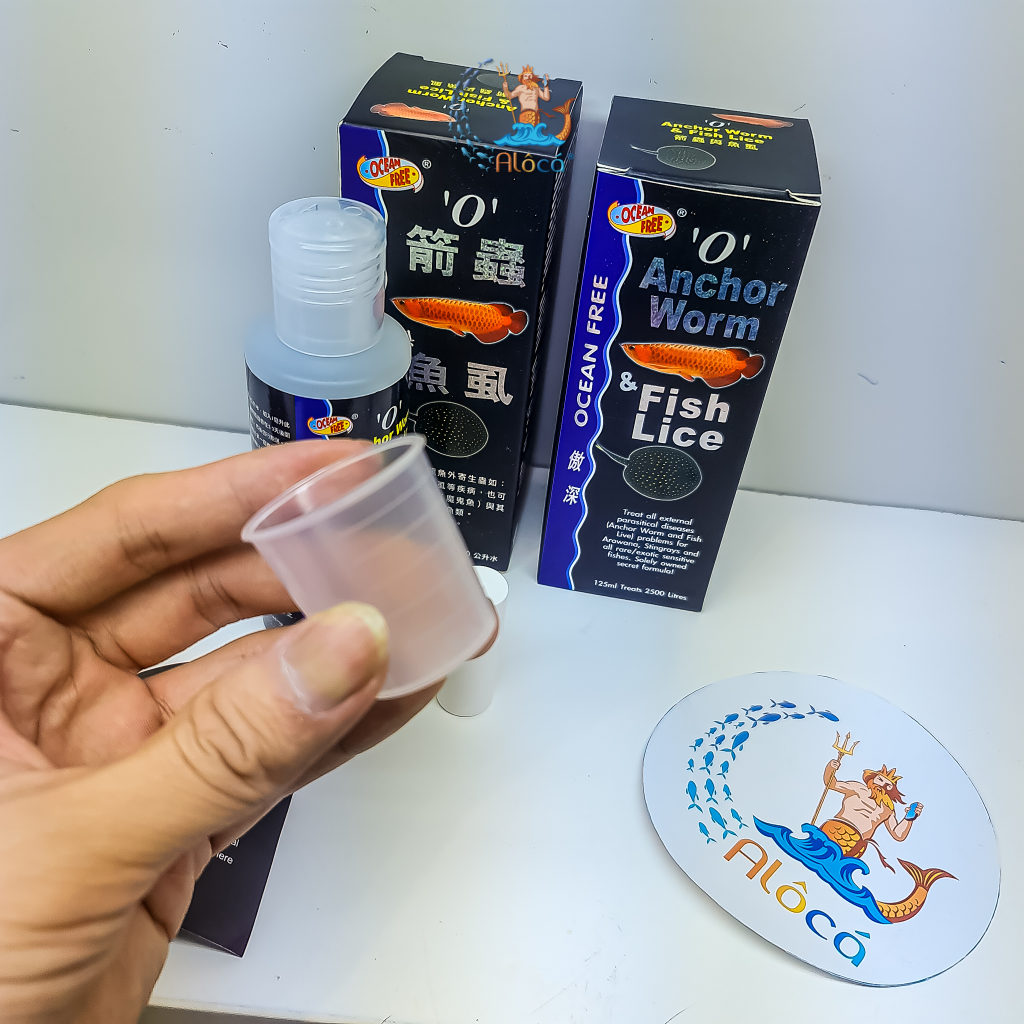 Chai số 0 Ocean Free diệt trùng mỏ neo cho cá Rồng, cá Sam.