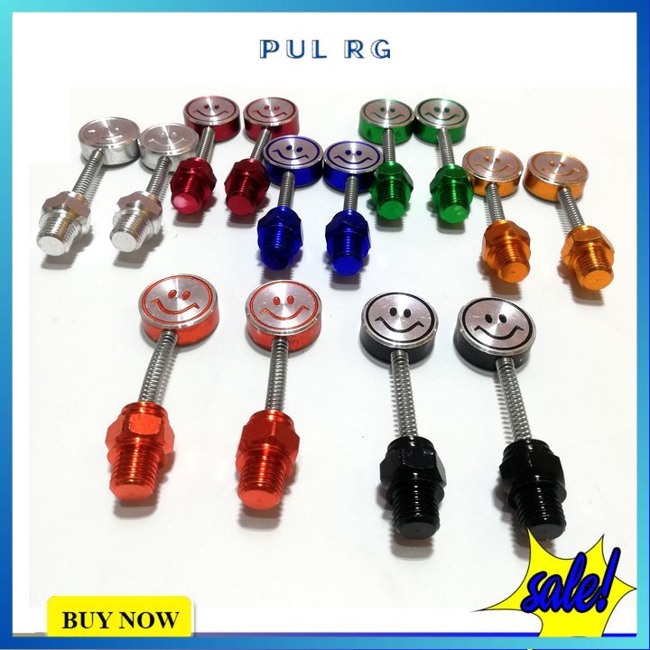 Ốc lò xo mặt cười trang trí chân gương 10li thuận giá 1 cặp
