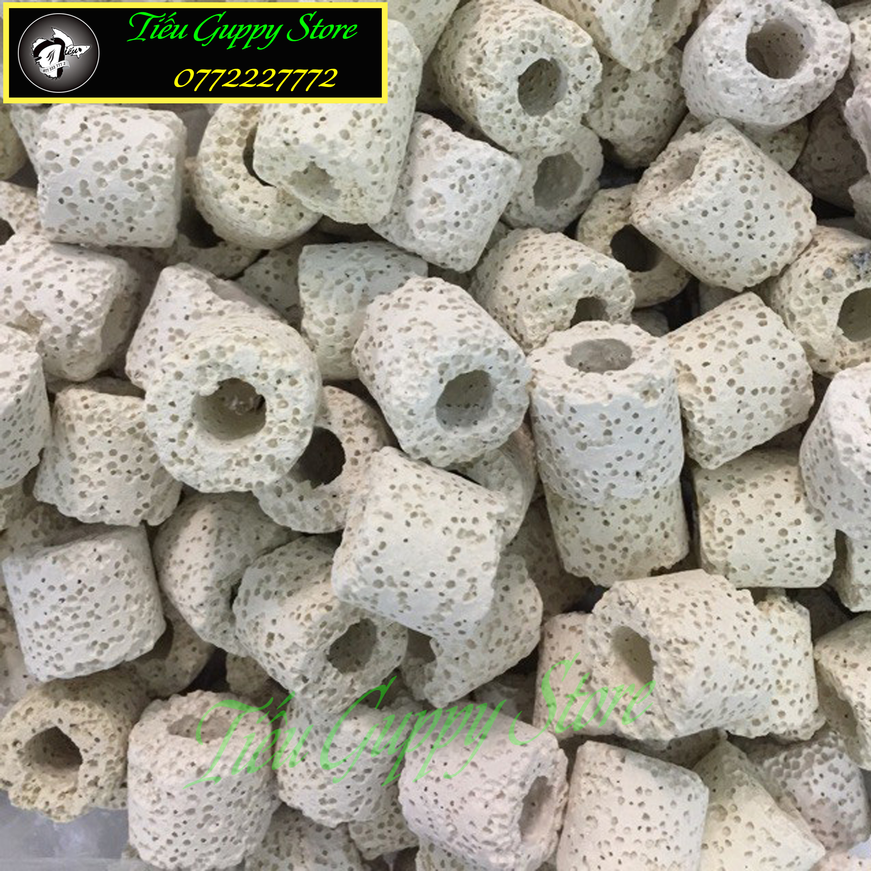 Sứ viên lọc nước - sứ nhẫn trắng - sứ trụ - vật liệu lọc, chứa vi sinh tốt cho hồ cá