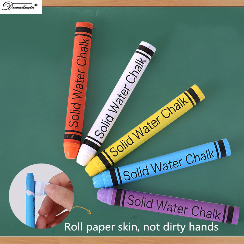 Dream Hunter 12/24/36/48Pcs Children Dust-Free Water-Soluble Chalk Baby Graffiti Painting Student Household Water-Soluble Chalk Party Supply