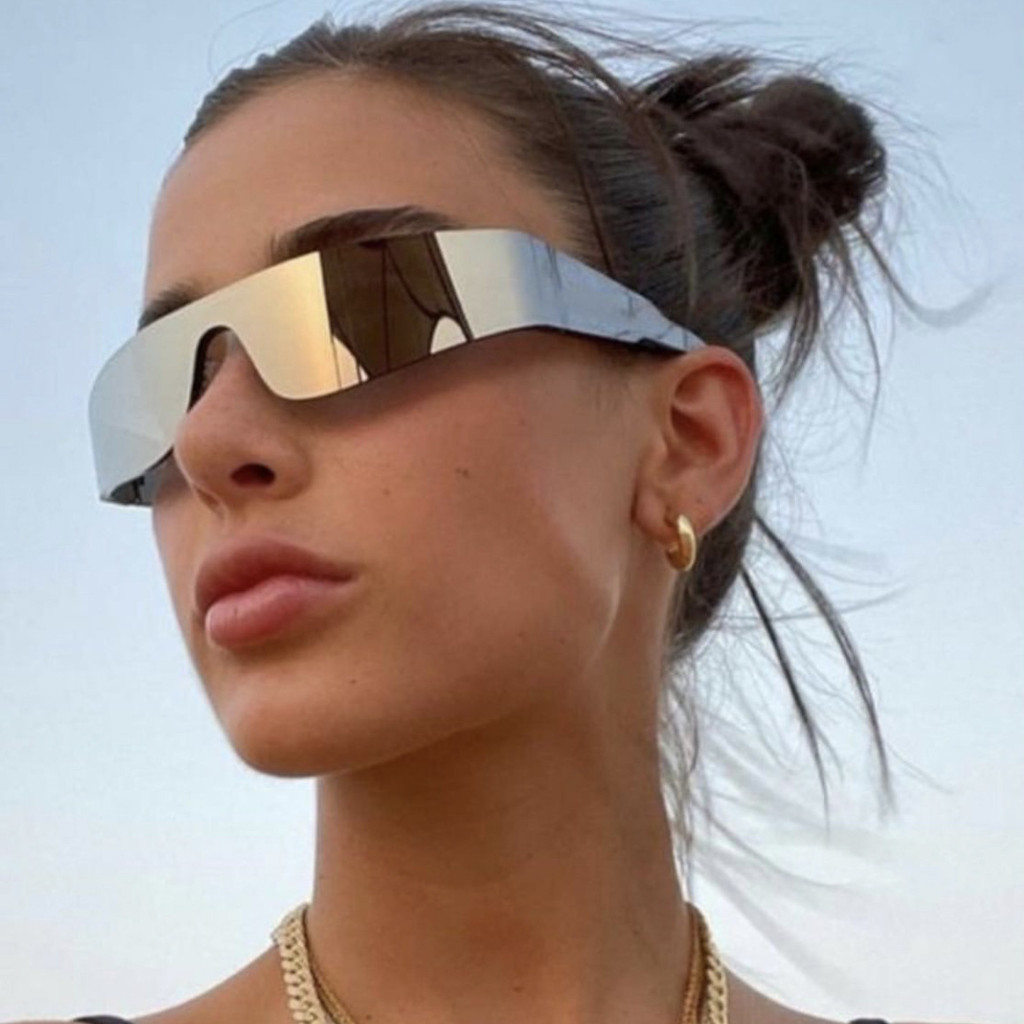 UV-400 Punk Sunglasses Ins Outdoor Riding Sunglasses Personality Fashion Futuristic Sense Eyewear.