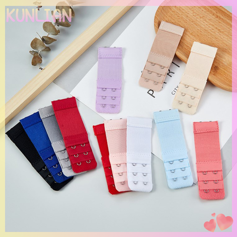 [KUNLIAN] Bra Extenders Strap Buckle Extension 2 Hooks Bra Strap Extender Adjustable Intimates Belt Buckle Accessories Women Bra Strap