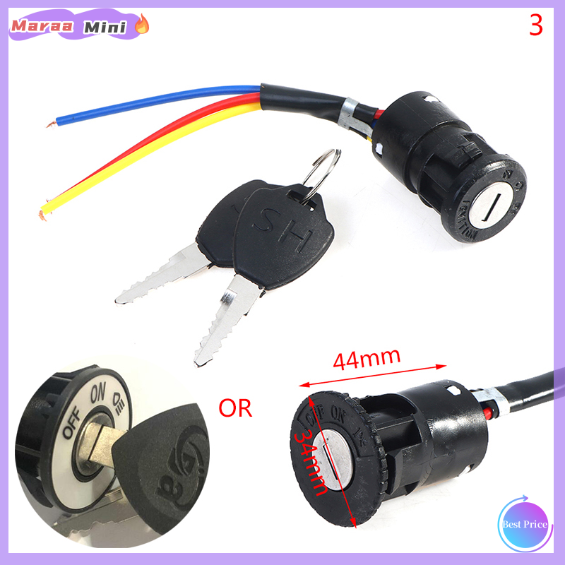 Maraa Universal Ignition Switch Key Power Lock For Electric Bicycle Electric Scooter