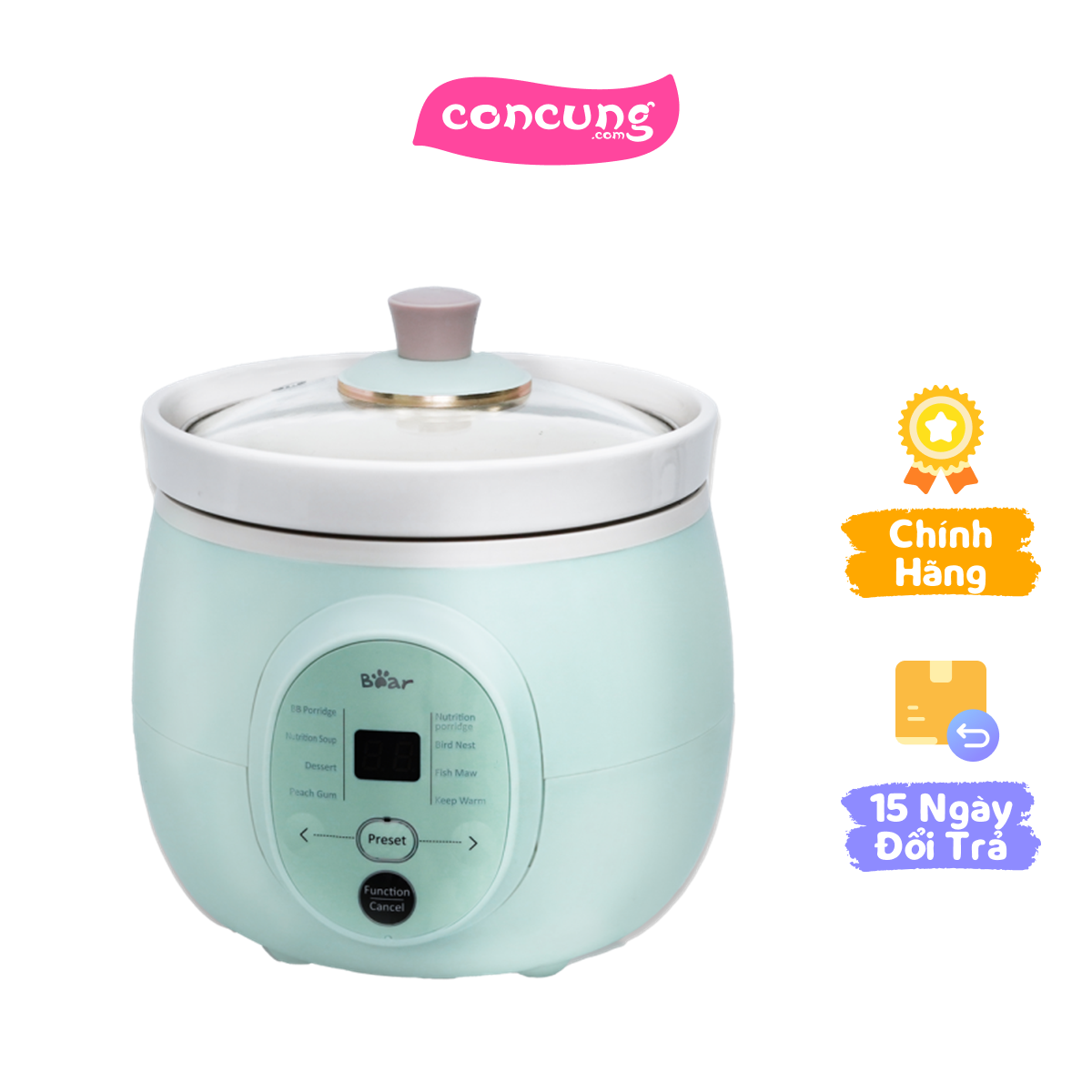Nồi nấu chậm đa năng Bear 2L